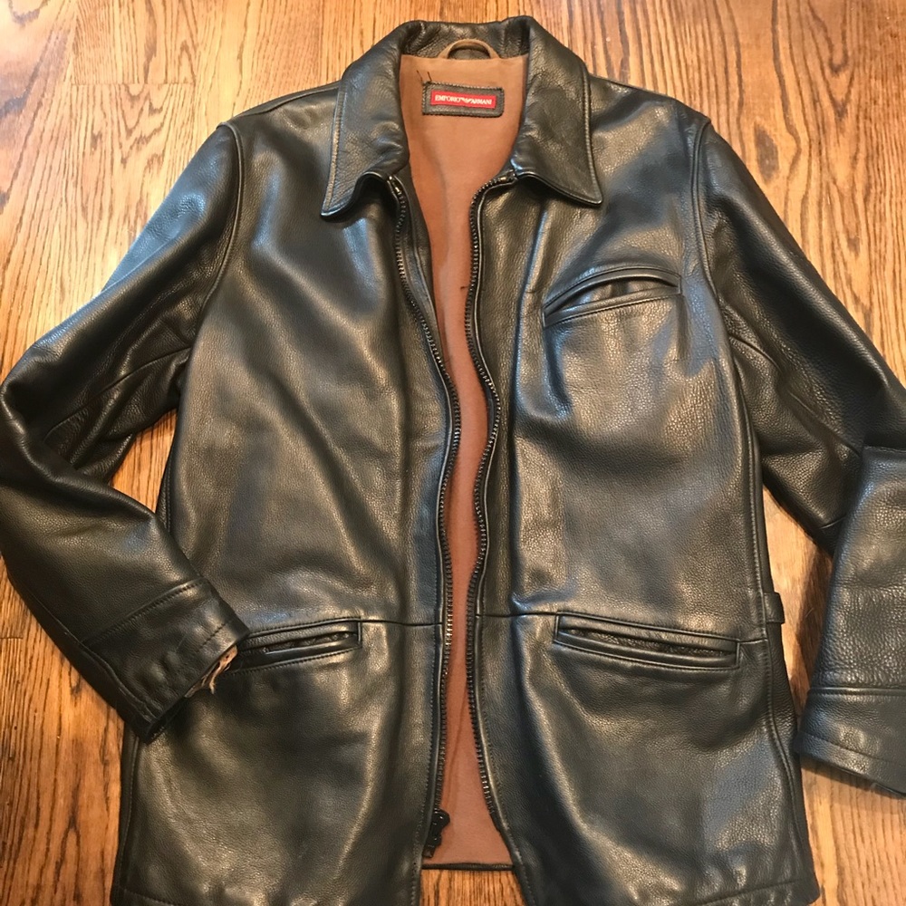 Emporio Armani men’s leather jacket